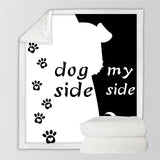 "Dog Side - My Side" Throw Blanket (2 Sizes)