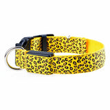 Dog LED Lighted Leopard Print Collar (6 Colors)