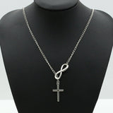 Faith Infinity Cross Lariat Necklace