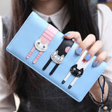 "Cat Trio" Fashion Wallet (5 Colors )