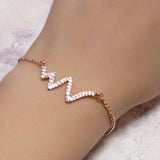 Nurses Crystal ECG Heartbeat Bracelet (3 Colors)