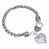 "Cat Lady" Heart Crystal Charm Bracelet