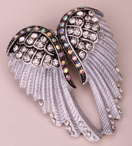 Angel Wings Crystal Brooch Pin (14 Colors) – Crazy Aunt Karen's