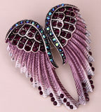 Angel Wings Crystal Brooch Pin (14 Colors)