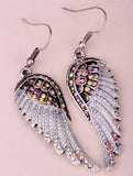 Angel Wings Crystal Earrings (15 Colors)