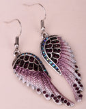 Angel Wings Crystal Earrings (15 Colors)