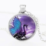 Dragon Purple Fantasy Pendant Necklace (2 Colors)