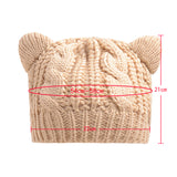 "Cat Ears" Knitted Beanie Hat (6 Colors)