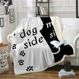 "Dog Side - My Side" Throw Blanket (2 Sizes)