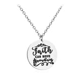 "Faith Can Move Mountains" Pendant Necklace