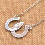 Double Horseshoe Pendant Necklace