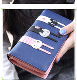 "Cat Trio" Fashion Wallet (5 Colors )