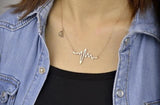 Nurses ECG Heartbeat Pendant Necklace (2 Colors)