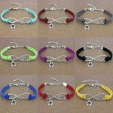 Horse Love & Infinity Horseshoe Charm Bracelet (9 Colors)