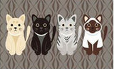 "Cutest Cats" Floor Mat (2 Colors in 5 Sizes)