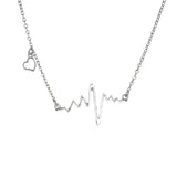 Nurses ECG Heartbeat Pendant Necklace (2 Colors)