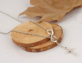 Faith Infinity Cross Lariat Necklace