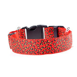 Dog LED Lighted Leopard Print Collar (6 Colors)