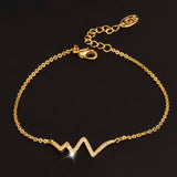 Nurses Crystal ECG Heartbeat Bracelet (3 Colors)