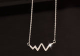Nurses Crystal ECG Heartbeat Pendant Necklace (3 Colors)