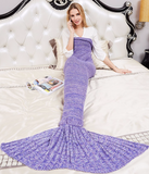 "Mermaid Tail" Knitted Blanket (8 Colors)