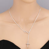 Faith Infinity Cross Lariat Necklace