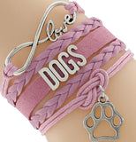 Dog Love & Infinity Charm Bracelet (4 Colors)
