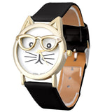 Cute Glasses Cat Watch (3 Colors)