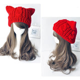 "Cat Ears" Knitted Beanie Hat (6 Colors)