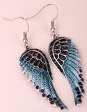 Angel Wings Crystal Earrings (15 Colors)