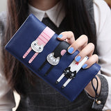 "Cat Trio" Fashion Wallet (5 Colors )