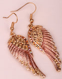 Angel Wings Crystal Earrings (15 Colors)