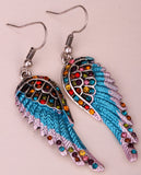 Angel Wings Crystal Earrings (15 Colors)