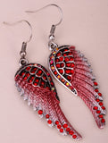 Angel Wings Crystal Earrings (15 Colors)